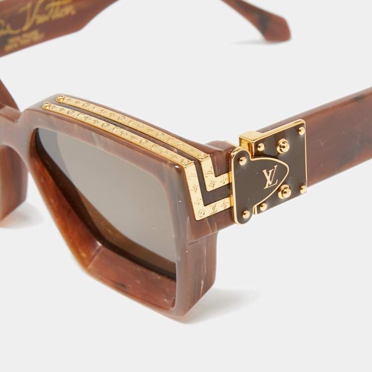 Louis Vuitton Honey Havana/ Brown 1.1 Millionaires Square Sunglasses Louis  Vuitton