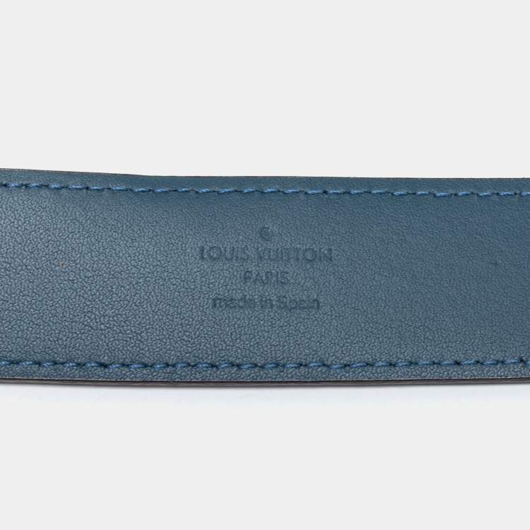 مملوكة مسبقًا Louis Vuitton Cyan Epi Leather Legend Buckle Belt 95CM
