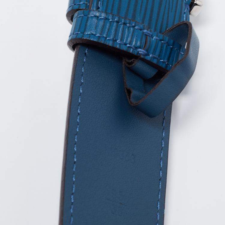 مملوكة مسبقًا Louis Vuitton Cyan Epi Leather Legend Buckle Belt 95CM