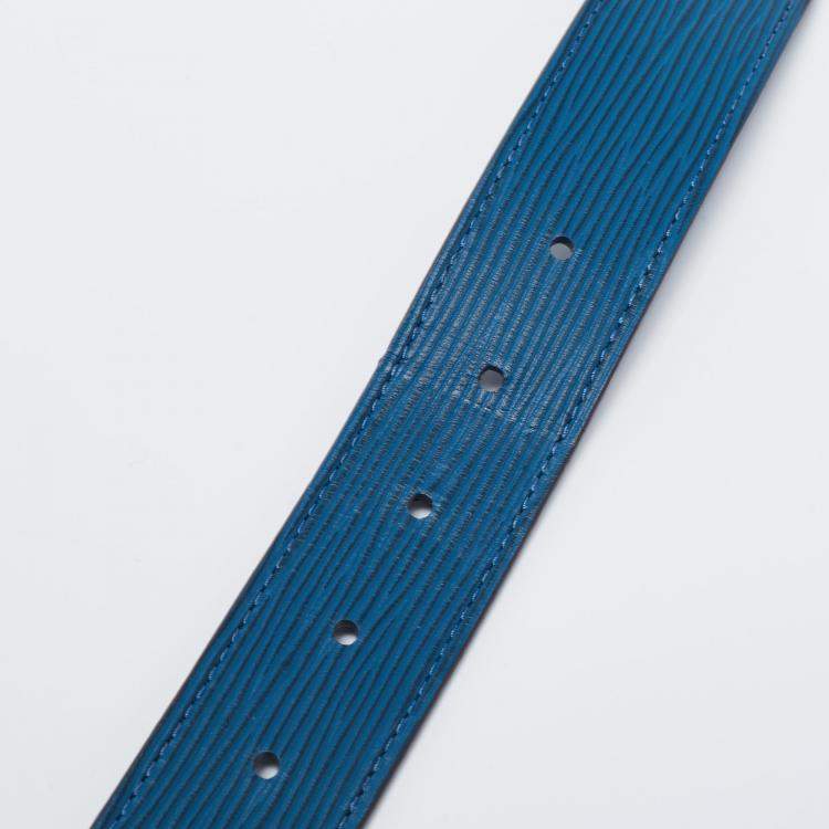 مملوكة مسبقًا Louis Vuitton Cyan Epi Leather Legend Buckle Belt 95CM