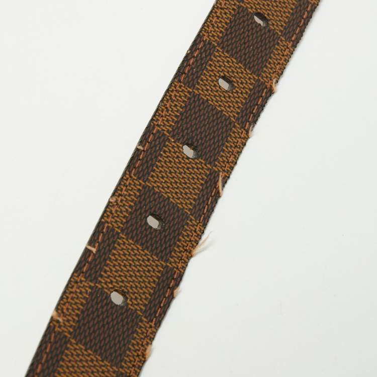 Pre Owned Louis Vuitton Damier Ebene Canvas Ellipse Belt 90CM