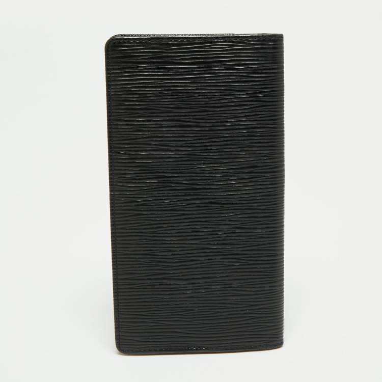 Pre Owned Louis Vuitton Black Epi Leather Checkbook Wallet