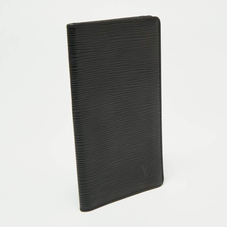 Pre Owned Louis Vuitton Black Epi Leather Checkbook Wallet