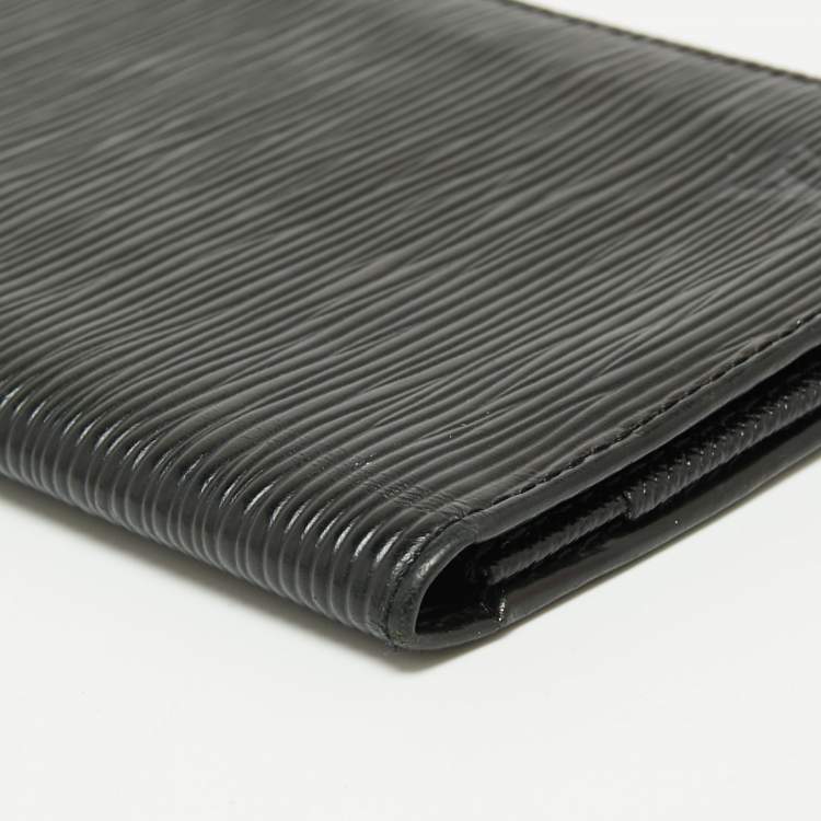 Pre Owned Louis Vuitton Black Epi Leather Checkbook Wallet