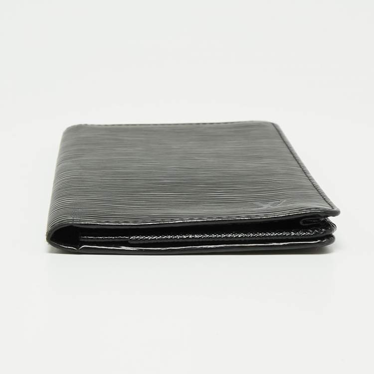 Pre Owned Louis Vuitton Black Epi Leather Checkbook Wallet