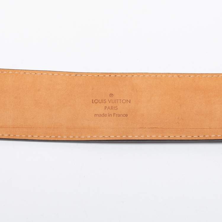 Pre Owned Louis Vuitton Monogram Canvas LV Initiales Belt 95CM