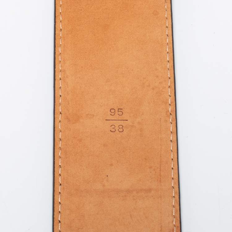 Pre Owned Louis Vuitton Monogram Canvas LV Initiales Belt 95CM