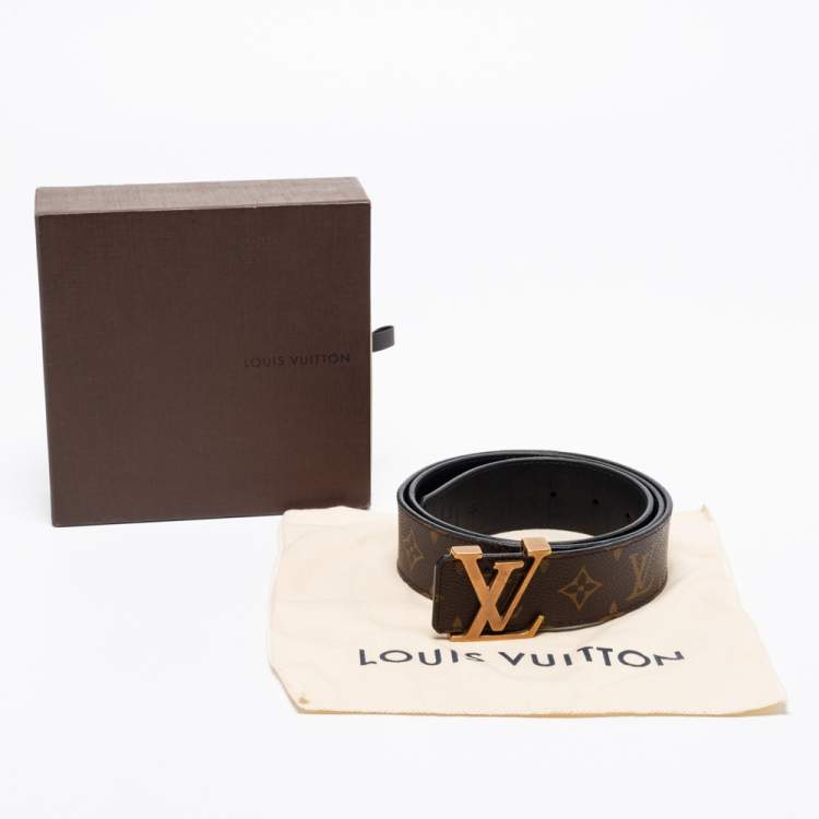 Pre Owned Louis Vuitton Monogram Canvas 40MM Reversible Belt 95CM