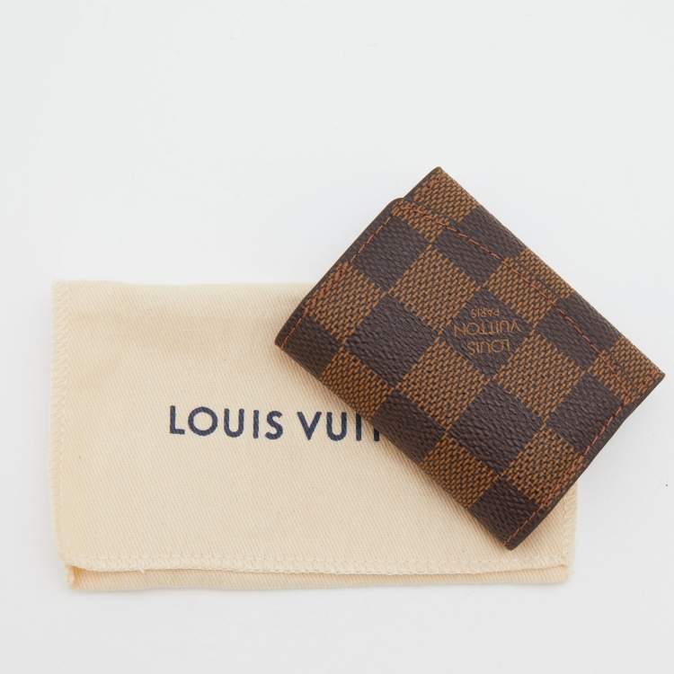 Pre Owned Louis Vuitton Palladium Finish Damier Square Cufflinks