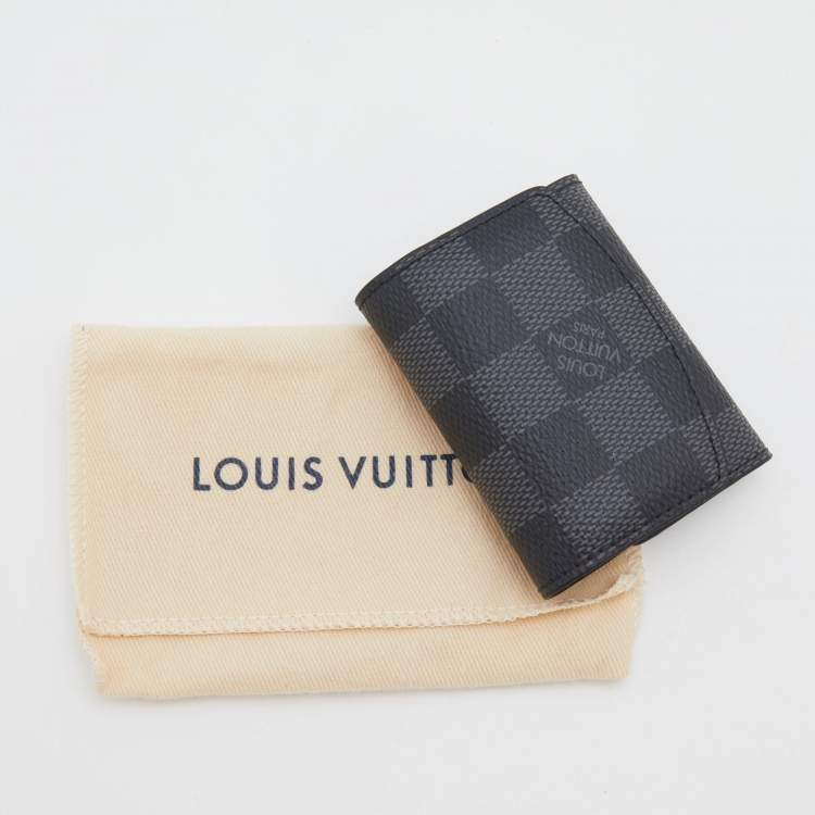 Pre Owned Louis Vuitton Silver Tone Round Catch Cufflinks