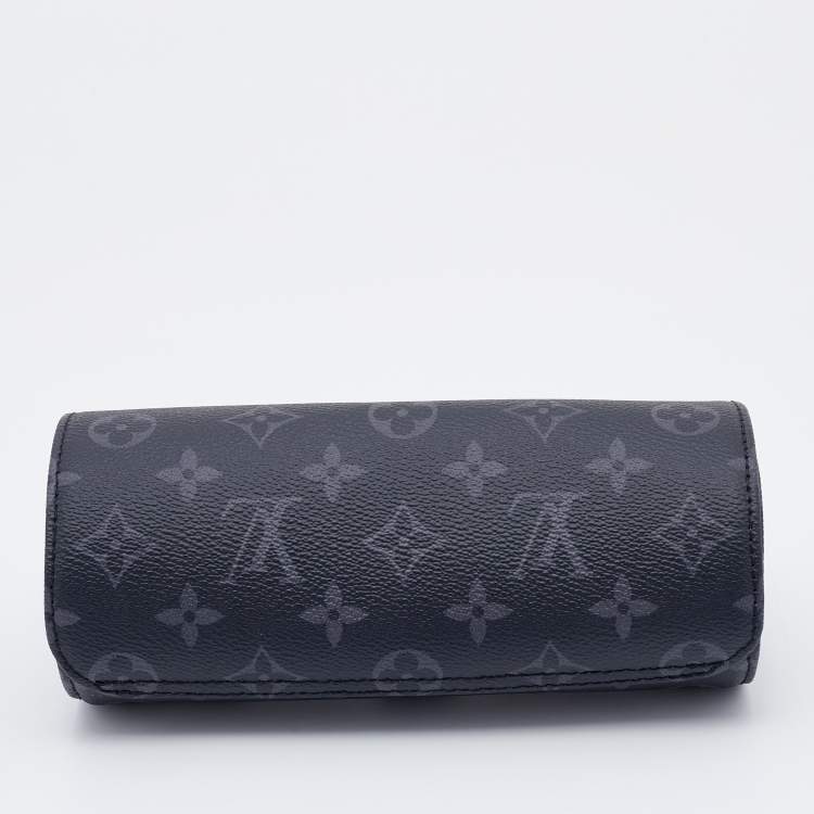 Pre Owned Louis Vuitton Monogram Eclipse Canvas 3 Watch case
