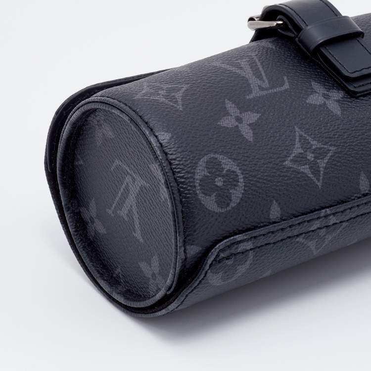 Pre Owned Louis Vuitton Monogram Eclipse Canvas 3 Watch case