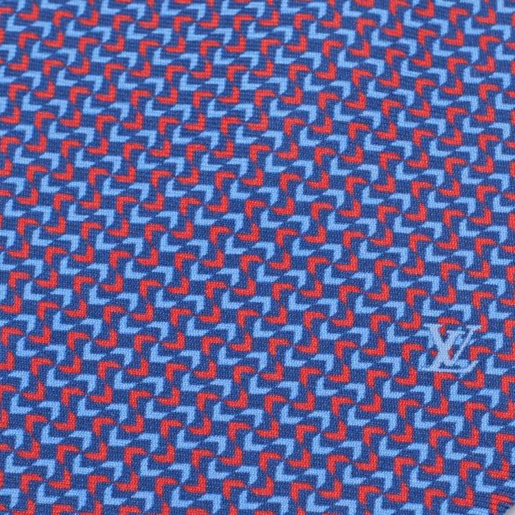 Pre Owned Louis Vuitton Blue Arrow Print Silk Tie 