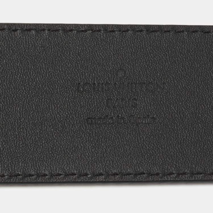 Pre Owned Louis Vuitton Damier Graphite Canvas LV Initiales Belt 95 CM