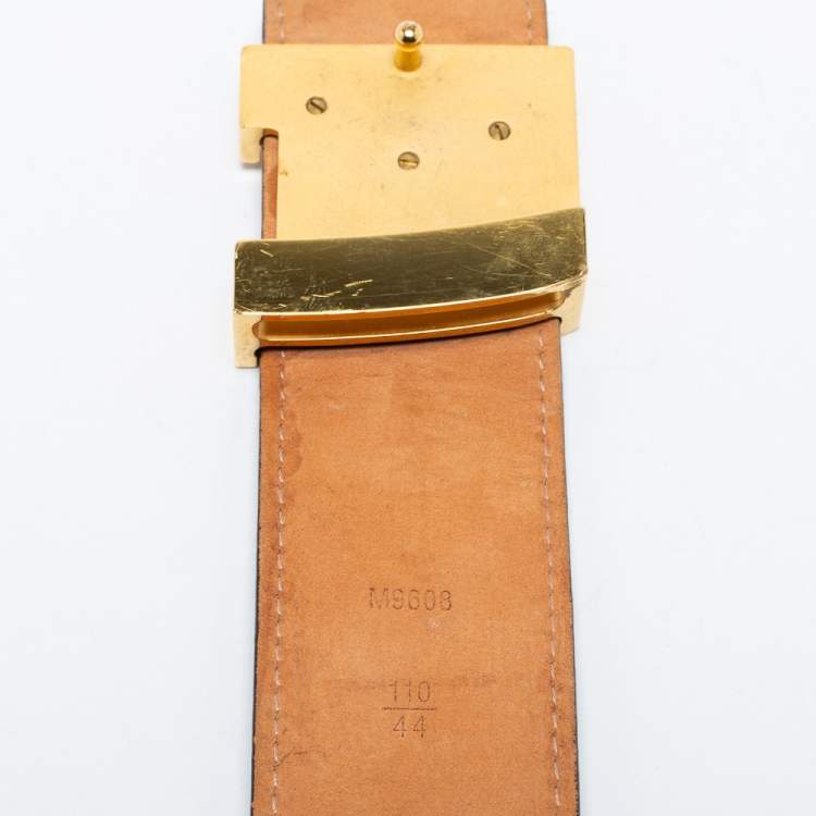 Pre Owned Louis Vuitton Monogram Canvas LV Initiales Belt 110 CM
