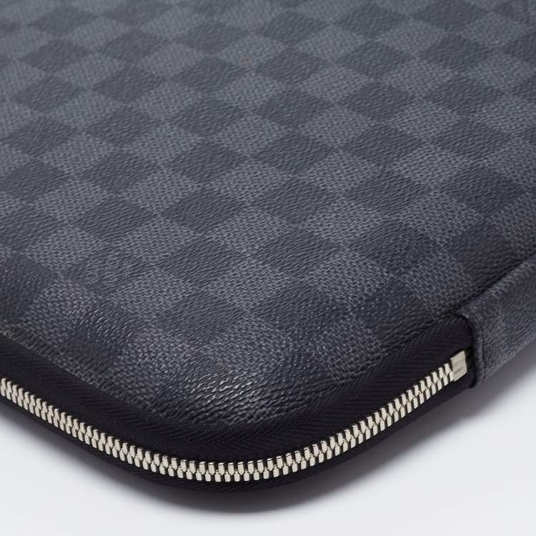Pre Owned Louis Vuitton Damier Graphite Canvas 15" Laptop Sleeve