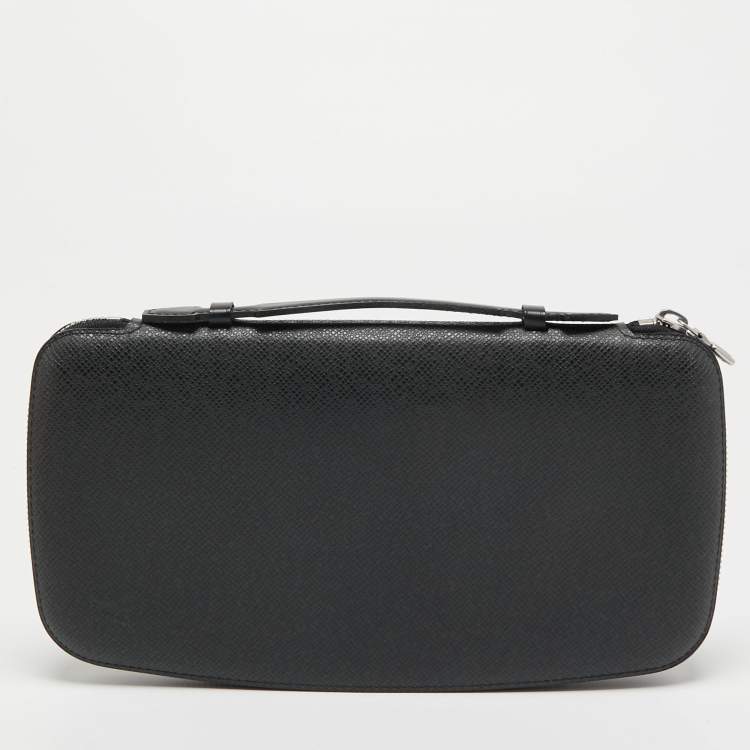 Pre Owned Louis Vuitton Black Taiga Leather Atoll Travel Organizer