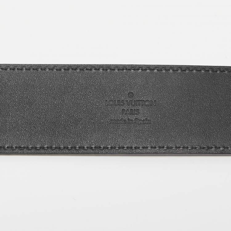 مملوكة مسبقًا Louis Vuitton Black Damier Ebene Canvas LV Initiales Belt 100CM