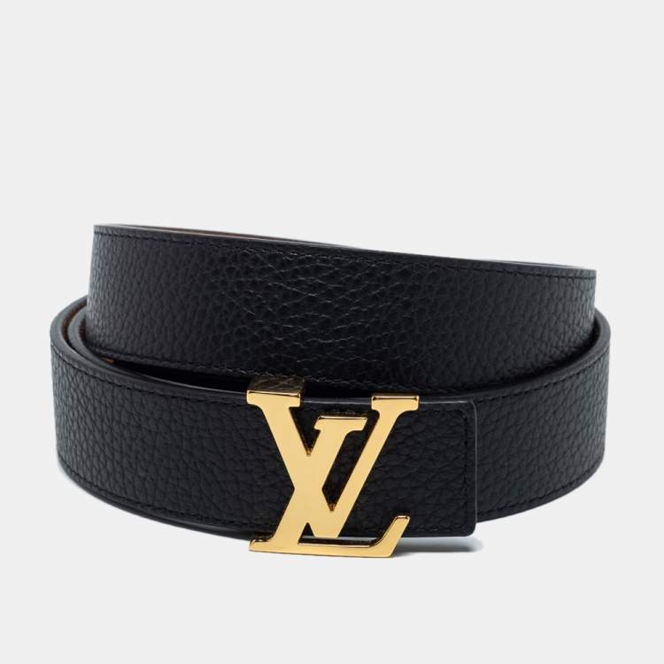 Louis Vuitton - LV Initials 40mm Matte Black Belt - Monogram Canvas - Grey - Size: 110 cm - Luxury