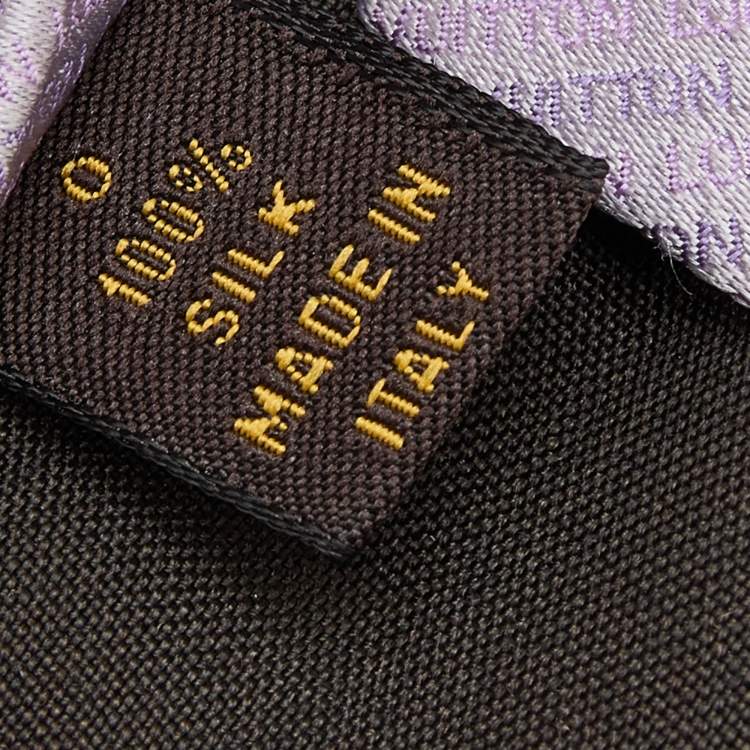 Pre Owned Louis Vuitton Lavender Logo Jacquard Silk Tie