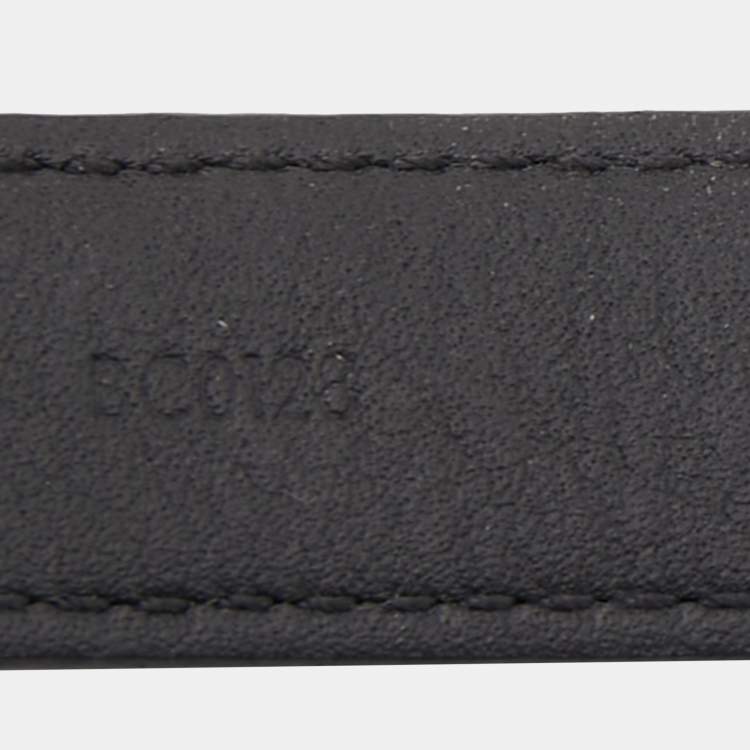 Pre Owned Louis Vuitton LV Slim Canvas Silver Tone Bracelet
