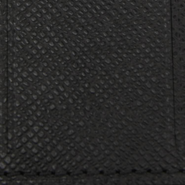 Pre Owned Louis Vuitton Black Taiga Leather Luggage Name Tag