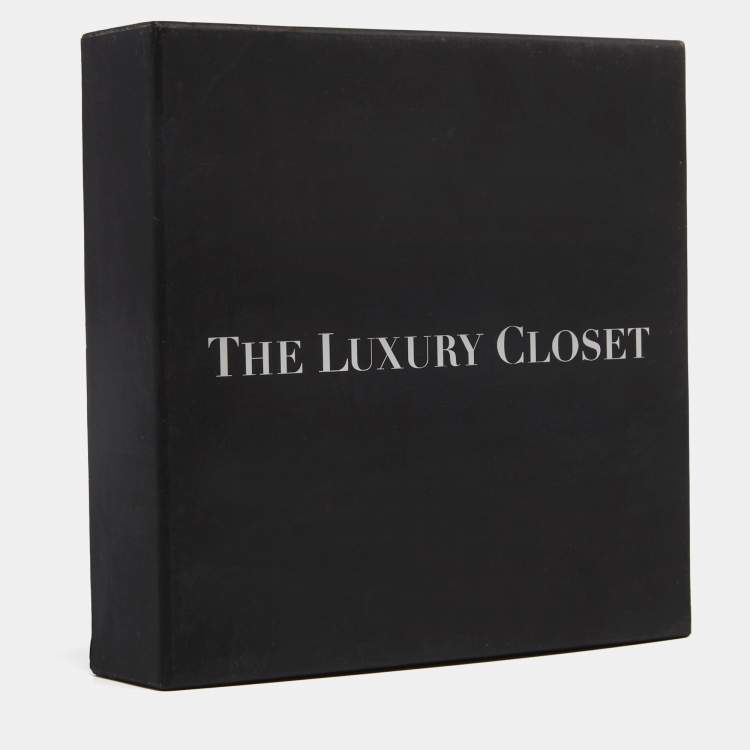 Pre Owned Louis Vuitton Black Taiga Leather Luggage Name Tag