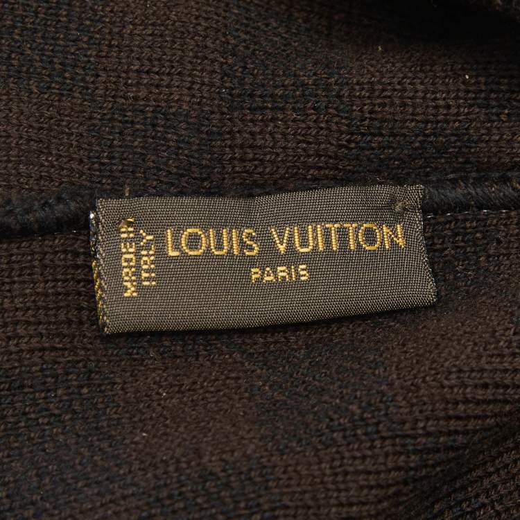 Pre Owned Louis Vuitton Black/Brown Petit Damier Beanie
