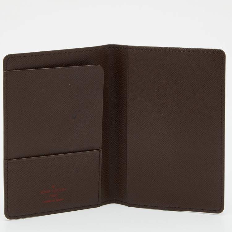 Louis Vuitton Damier Ebene Canvas Passport Cover - LabelCentric