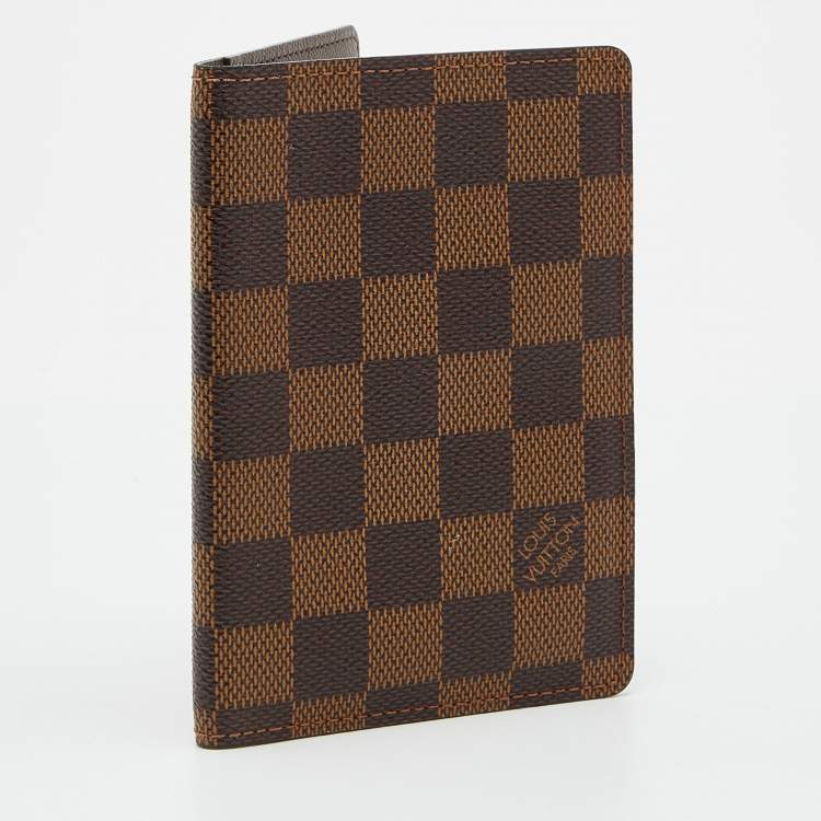 Pre Owned Louis Vuitton Damier Ebene Canvas Passport Cover