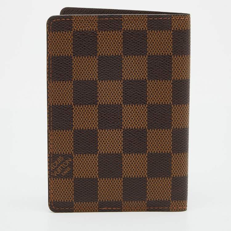 Pre Owned Louis Vuitton Damier Ebene Canvas Passport Cover