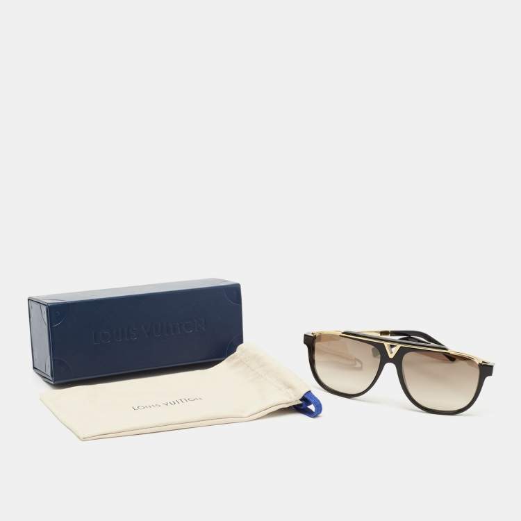Pre Owned Louis Vuitton Black/Gold Z0936W Mascot Sunglasses