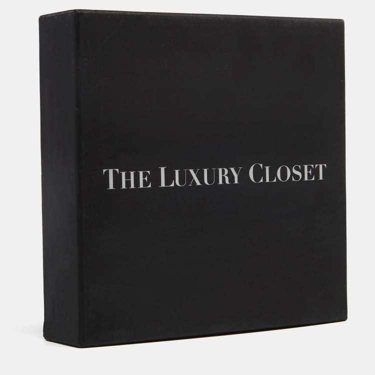 Pre Owned Louis Vuitton Black Leather LV Frame Belt 95CM