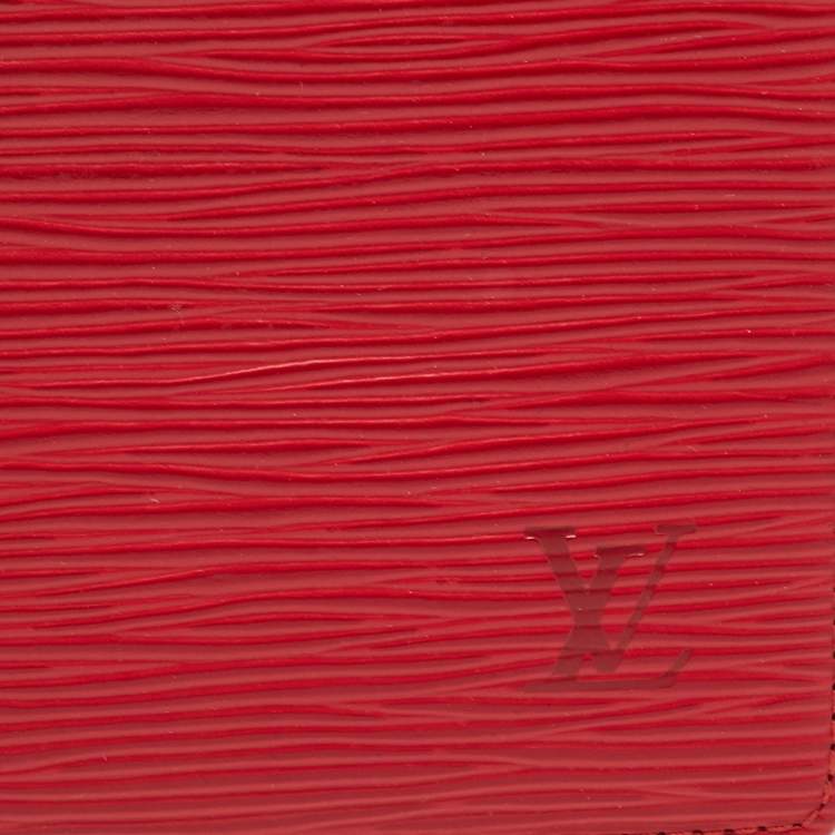 Pre Owned Louis Vuitton Red Epi Leather Checkbook Wallet