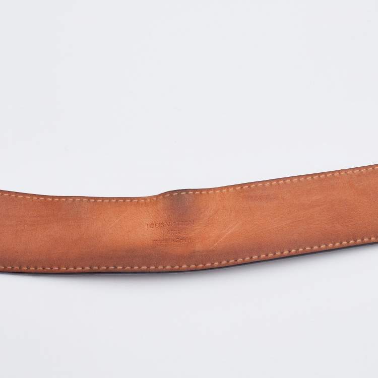 Pre Owned Louis Vuitton Monogram Canvas LV Initiales Belt 100CM