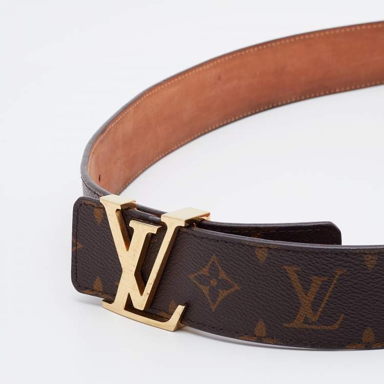 Pre Owned Louis Vuitton Monogram Canvas LV Initiales Belt 100CM