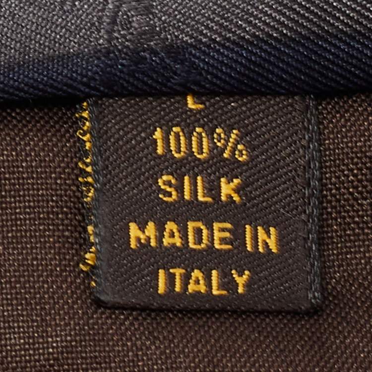 Pre Owned Louis Vuitton Multicolor Diagonal Striped Logo Silk Tie