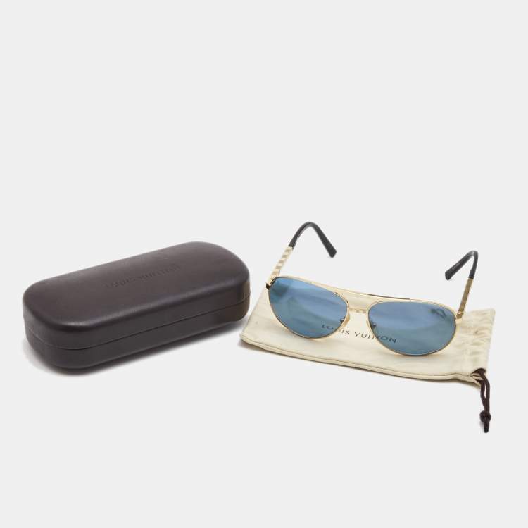 Pre Owned Louis Vuitton Blue LV Attitude Aviator Sunglasses