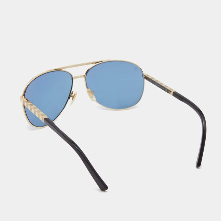 Pre Owned Louis Vuitton Blue LV Attitude Aviator Sunglasses