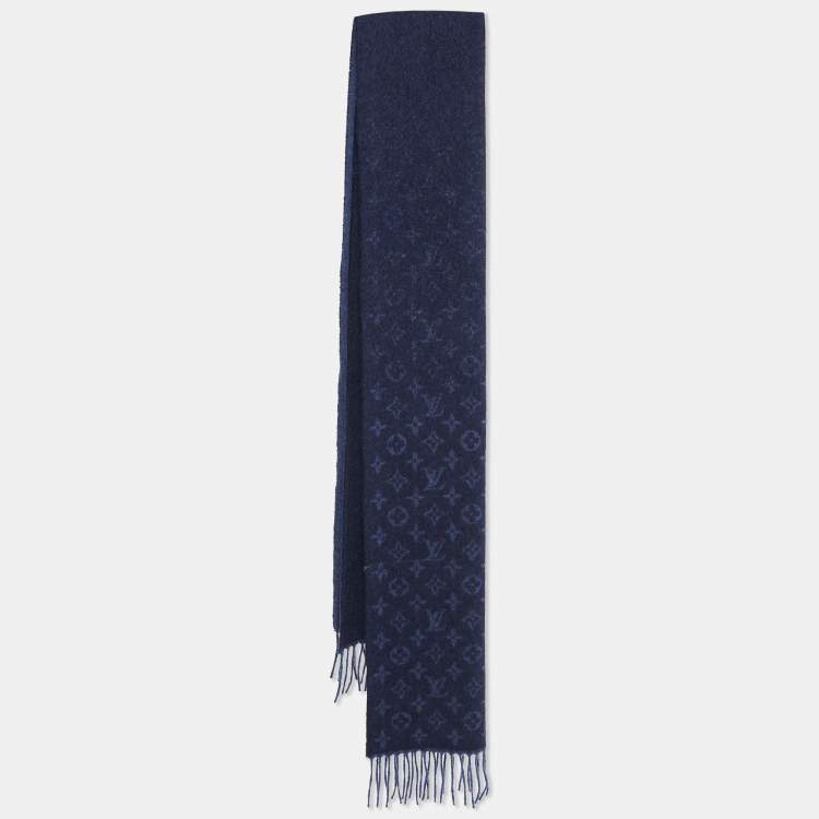 Louis Vuitton Navy Blue Wool and Cashmere Monogram Gradient Scarf Louis  Vuitton | The Luxury Closet