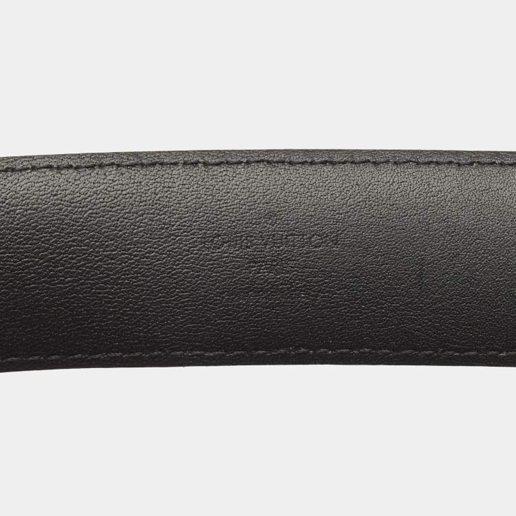 Pre Owned Louis Vuitton Black Damier Graphite Canvas Pont Neuf Belt 95CM