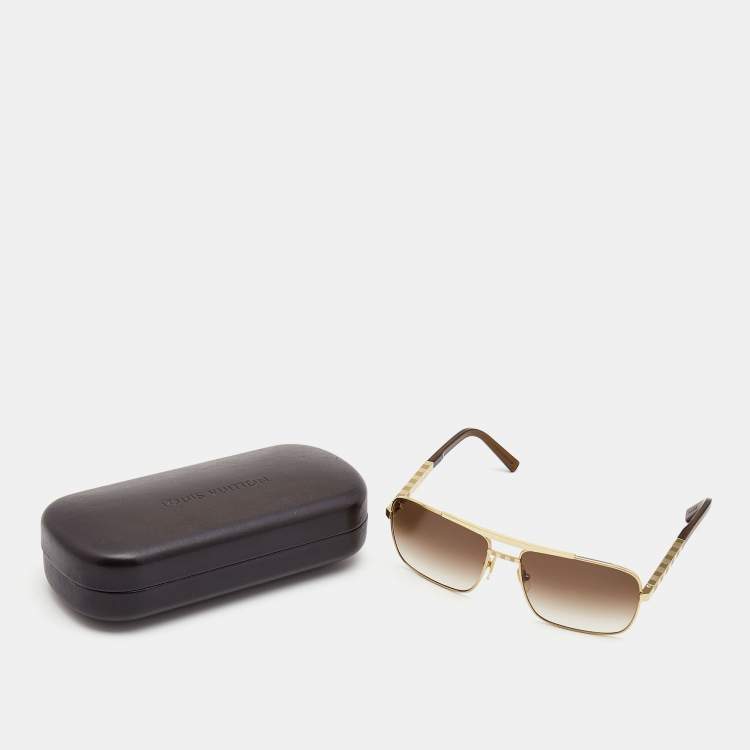 Pre Owned Louis Vuitton Brown/Gold Altitude Gradient Sunglasses