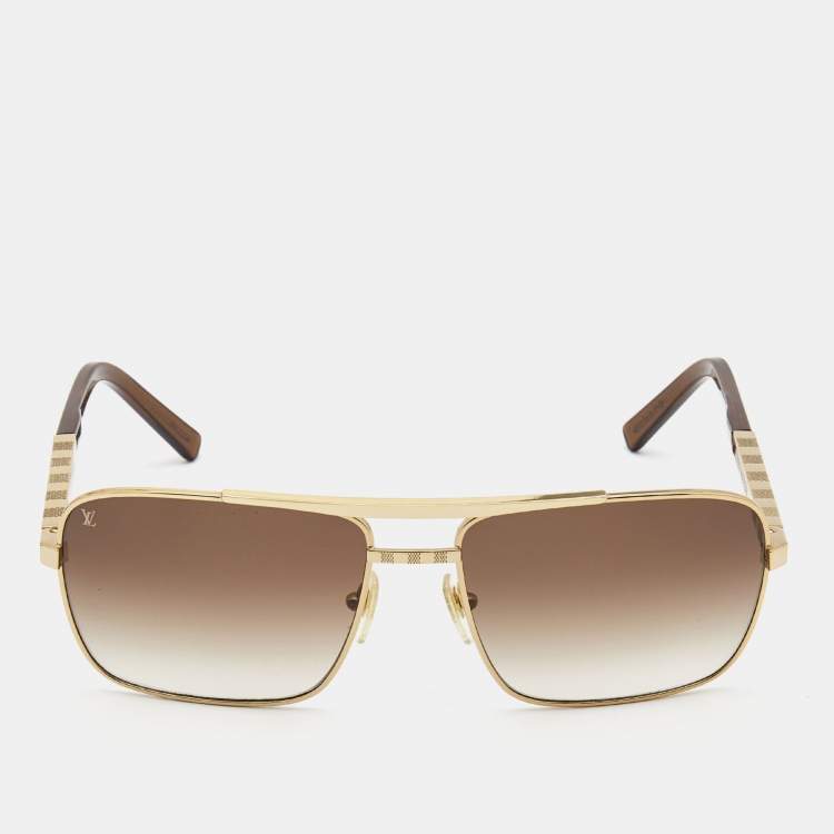 Óculos Louis Vuitton Attitude Sunglasses Gold Z0259U Original