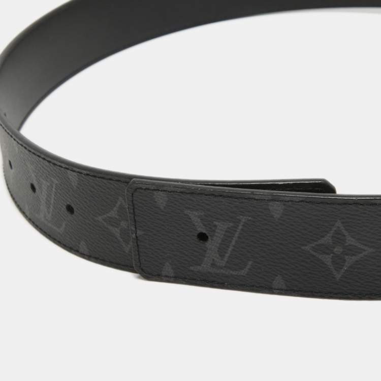 Pre Owned Louis Vuitton Monogram Eclipse Canvas Reversible Belt Strap 85CM