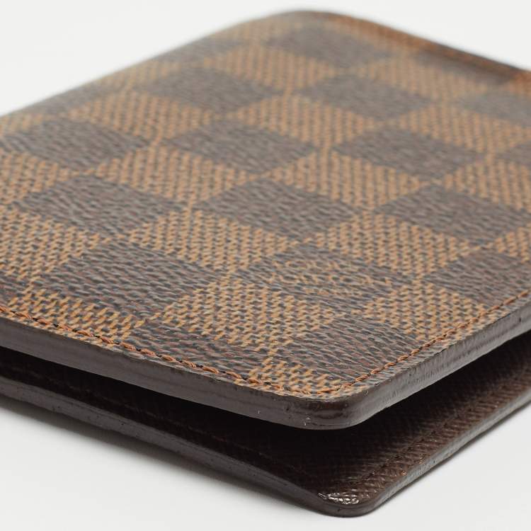 Pre Owned Louis Vuitton Damier Ebene Canvas Passport Holder