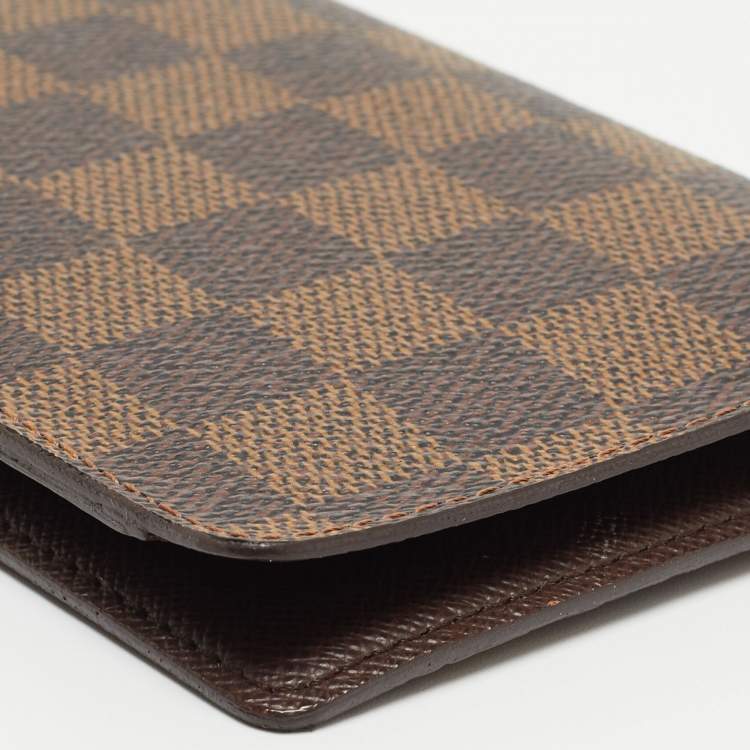 Pre Owned Louis Vuitton Damier Ebene Canvas Passport Holder