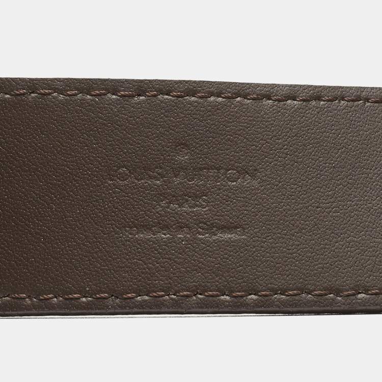 مملوكة مسبقًا Louis Vuitton Blue Taiga Leather LV Initiales Belt 90CM