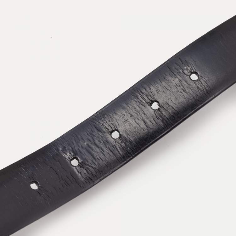 Pre Owned Louis Vuitton Black Leather Neogram Belt 90CM