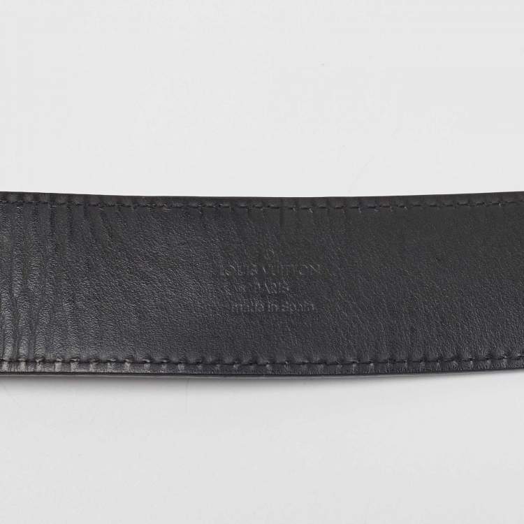 Pre Owned Louis Vuitton Damier Graphite Canvas LV Initiales Belt 95CM