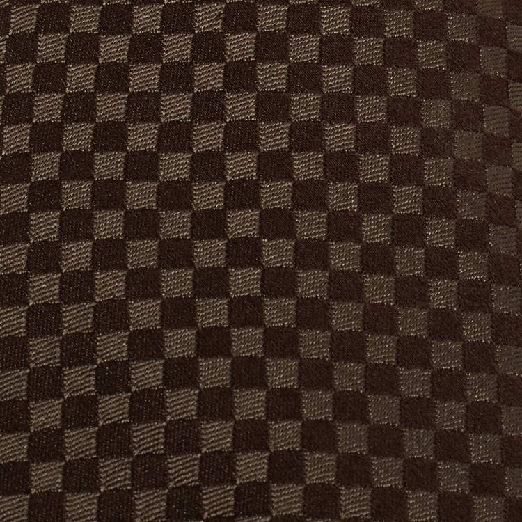 Louis Vuitton Satin Checkerboard Damier Tie Pattern - 100% Silk -  Black/Gray